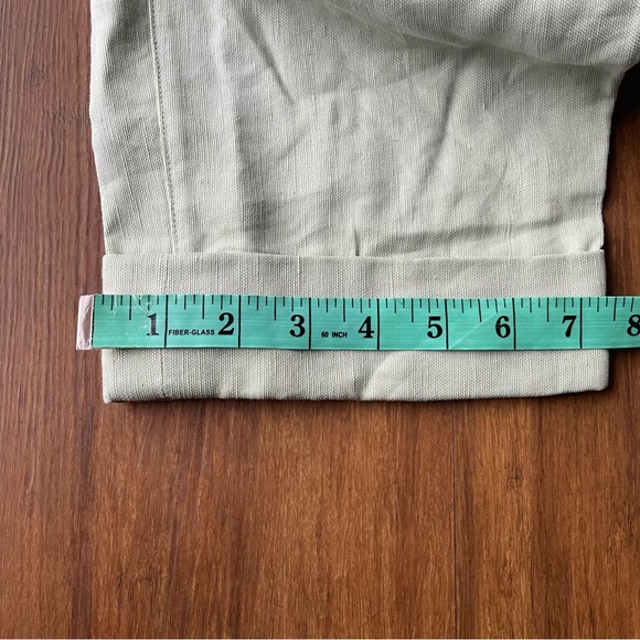 Wilfred allant pants womens 4 sage green linen tie string vacation crop Aritzia - Picture 16 of 16